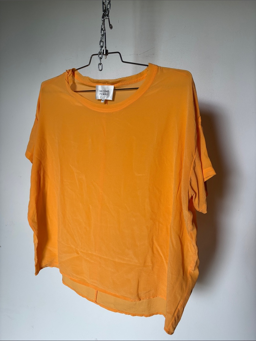 Second Female Tonga Silk Tee in Peach European Brand